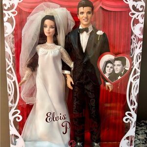 2008 Mattel Barbie Collector "Elvis & Priscilla" Wedding Day Doll Gift Set